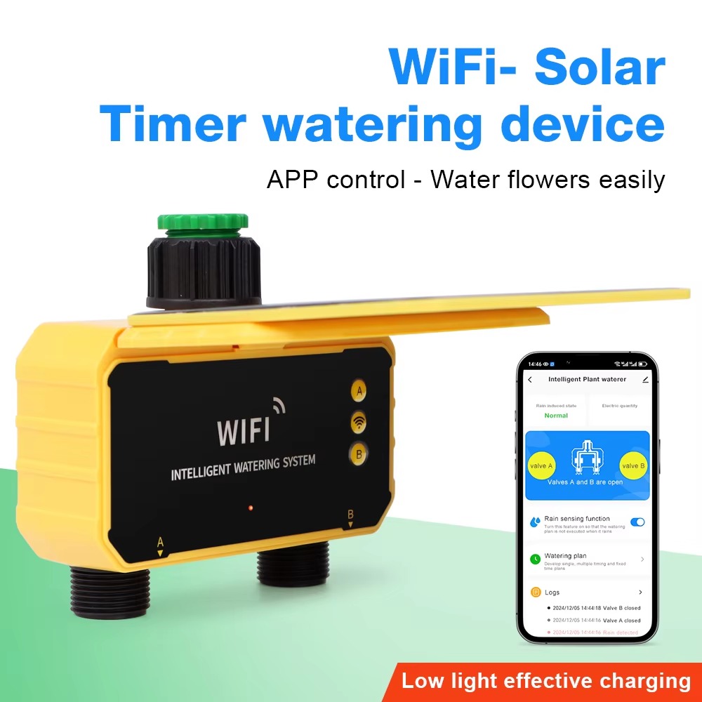 Smart Garden Accessories - Contrôleur d'irrigation solaire WIFI 1/2 sortie,