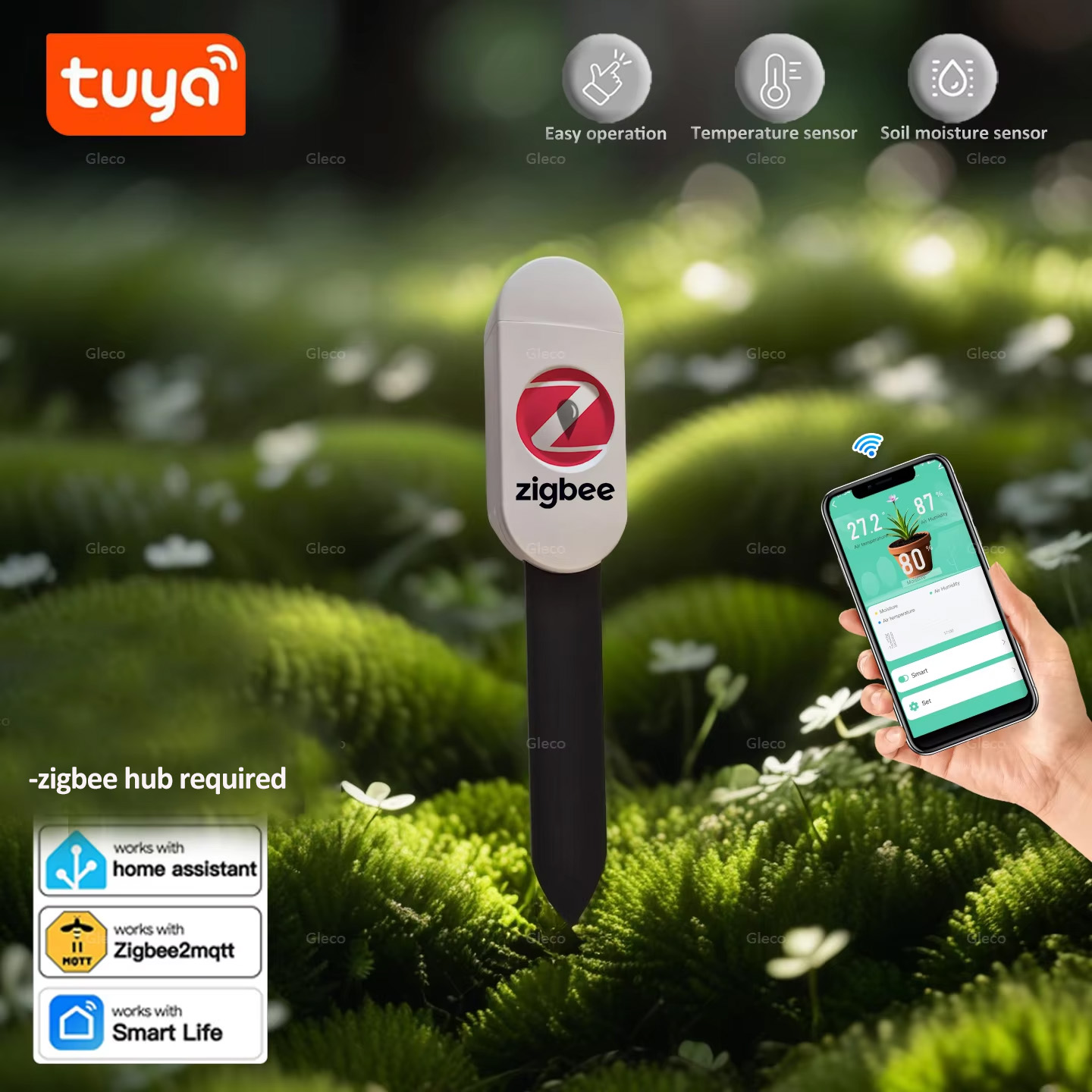 Smart Garden Accessories - Testeur d'humidité du sol Tuya Smart