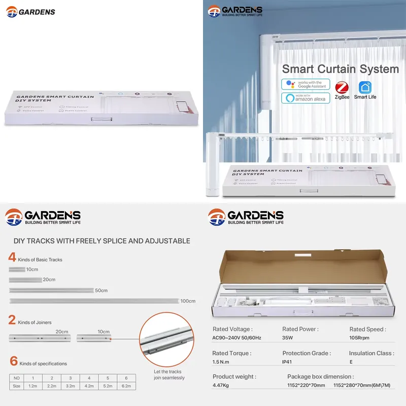 Smart Garden Offices - Kit de rail de rideau en