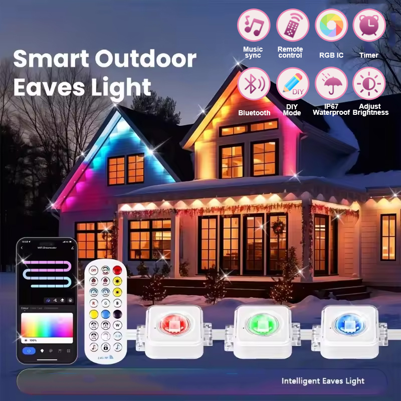 Smart Garden Outdoor - Lumières extérieures permanentes intelligentes RGBIC, 150
