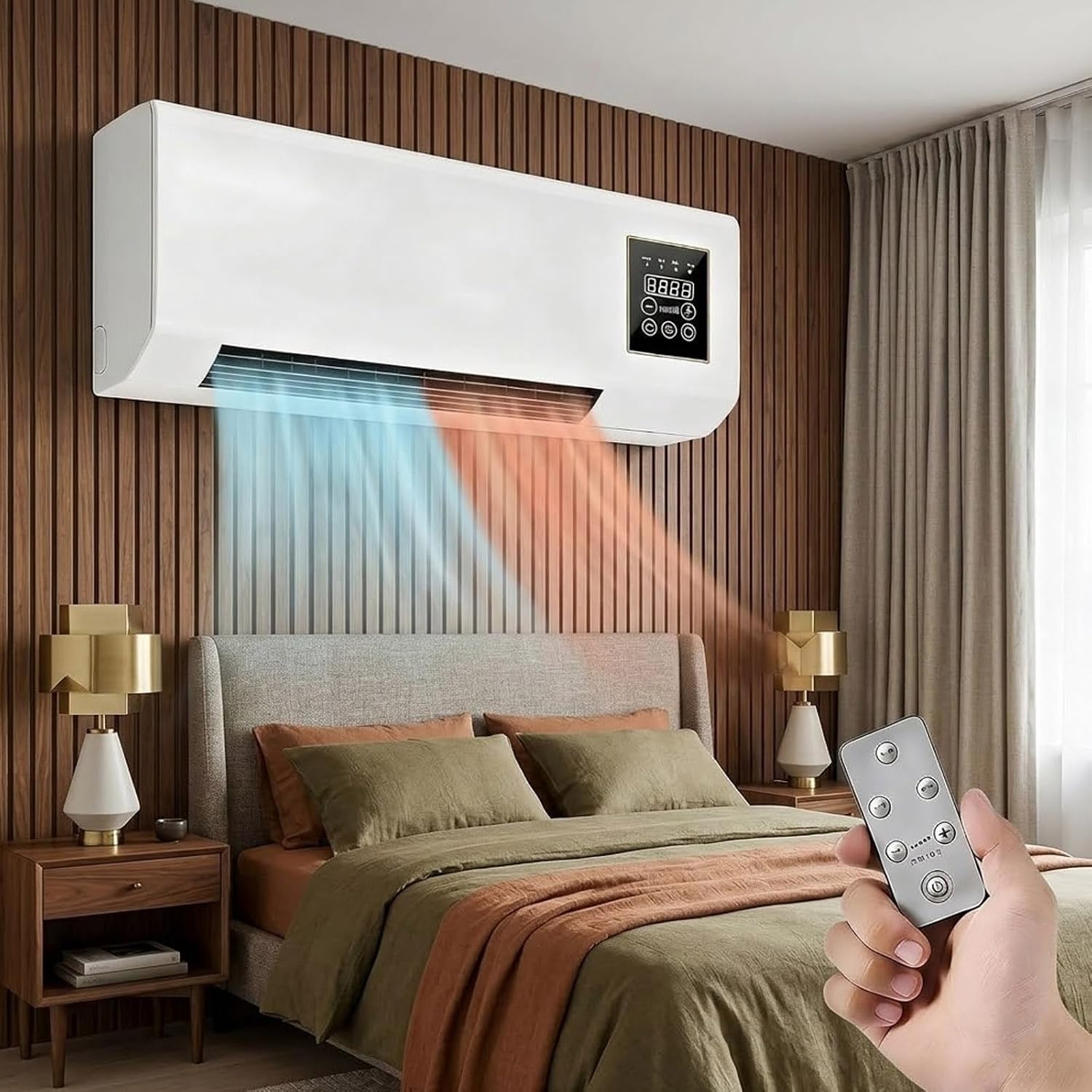 Smart Garden Offices - Ventilateur de climatisation mural, combo chauffage