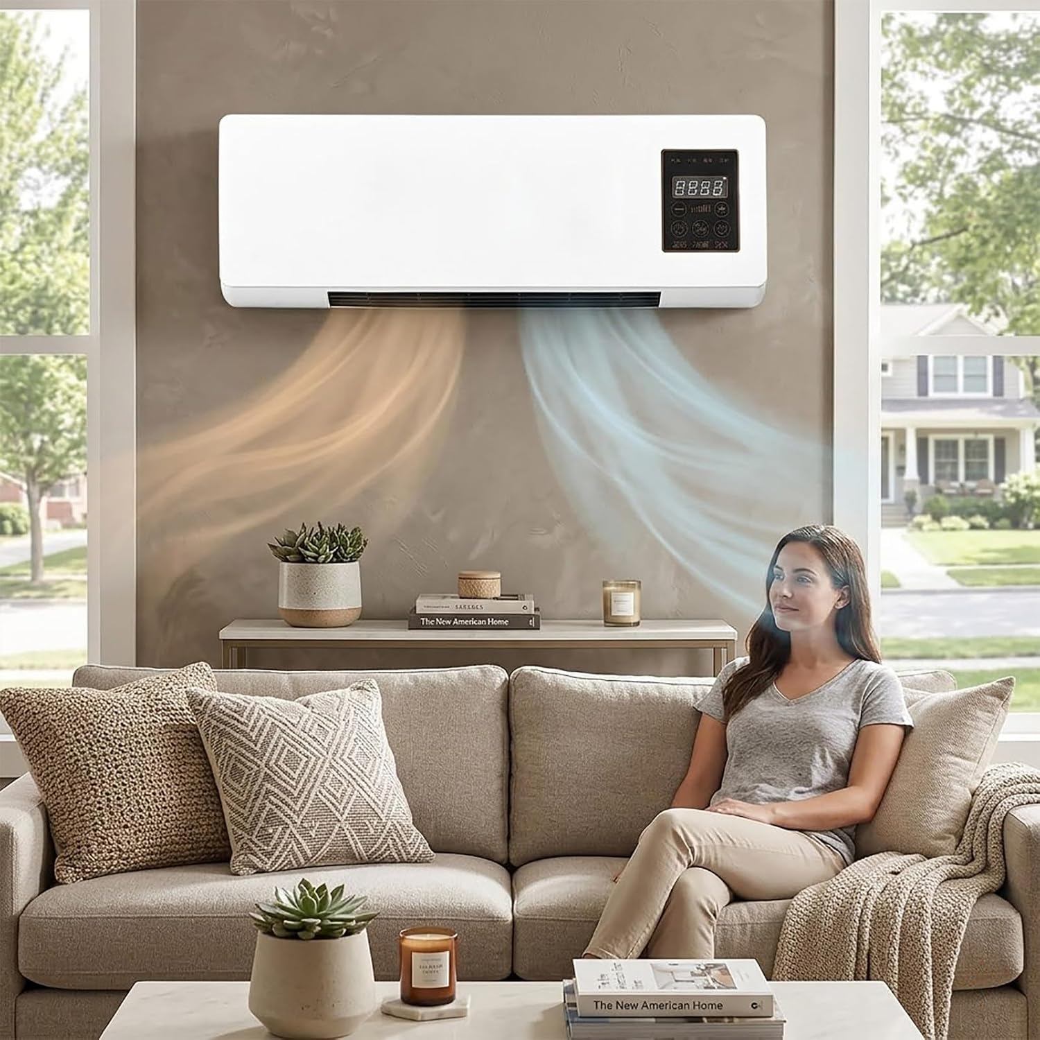 Smart Garden Offices - Ventilateur de climatisation mural portable, climatiseur