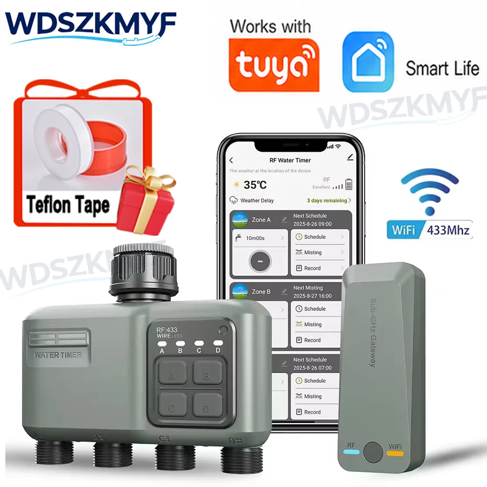 Smart Garden Accessories - Programmateur d'arrosage intelligent WiFi RF433 pour