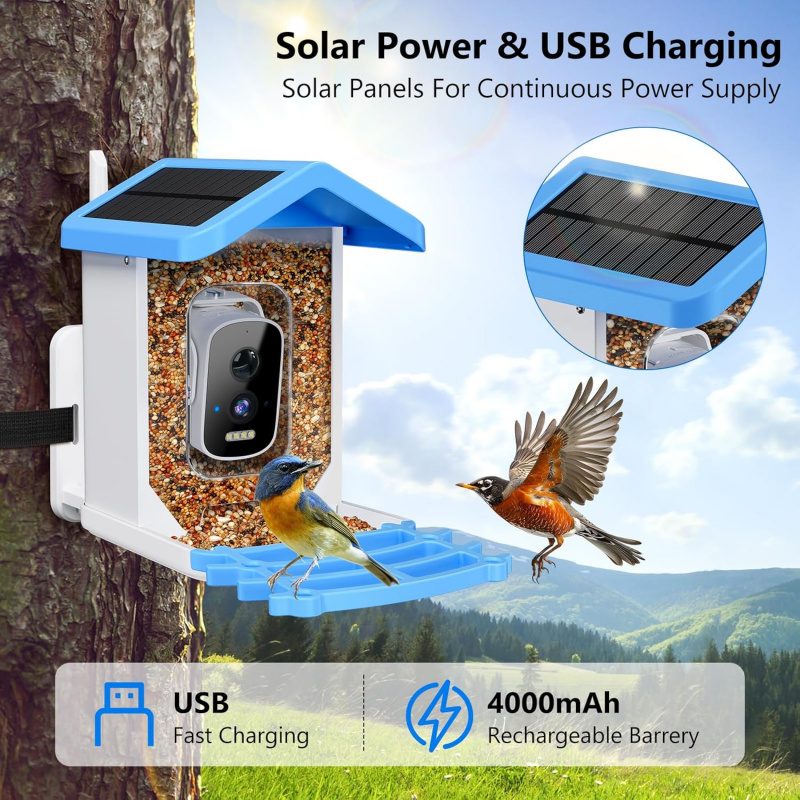 Smart Garden Outdoor - Mangeoire à oiseaux intelligente WiFi avec